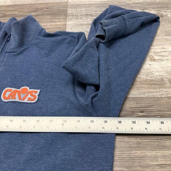 47 Brand Cleveland Cavaliers Cavs Blue Mens M 1/4‎ Zip Pullover Sweatshirt EUC - Picture 6 of 8
